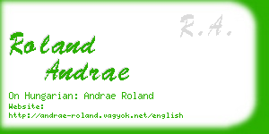roland andrae business card